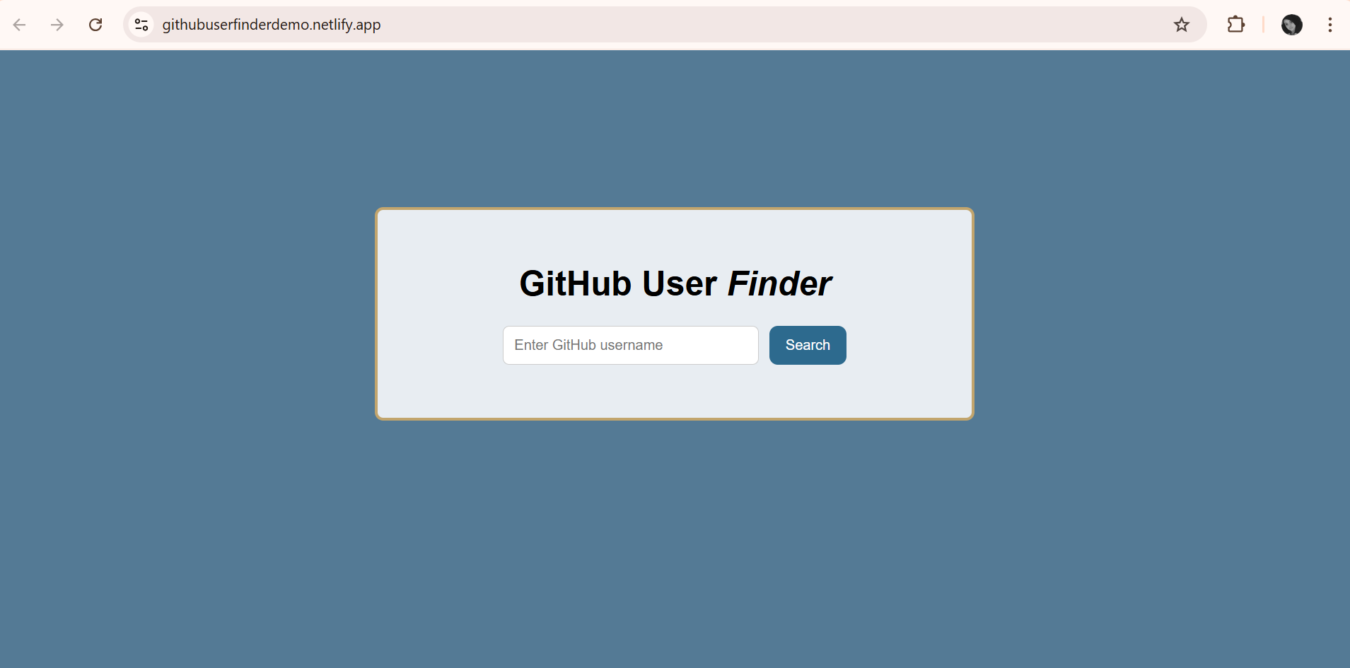 GitHub User Finder