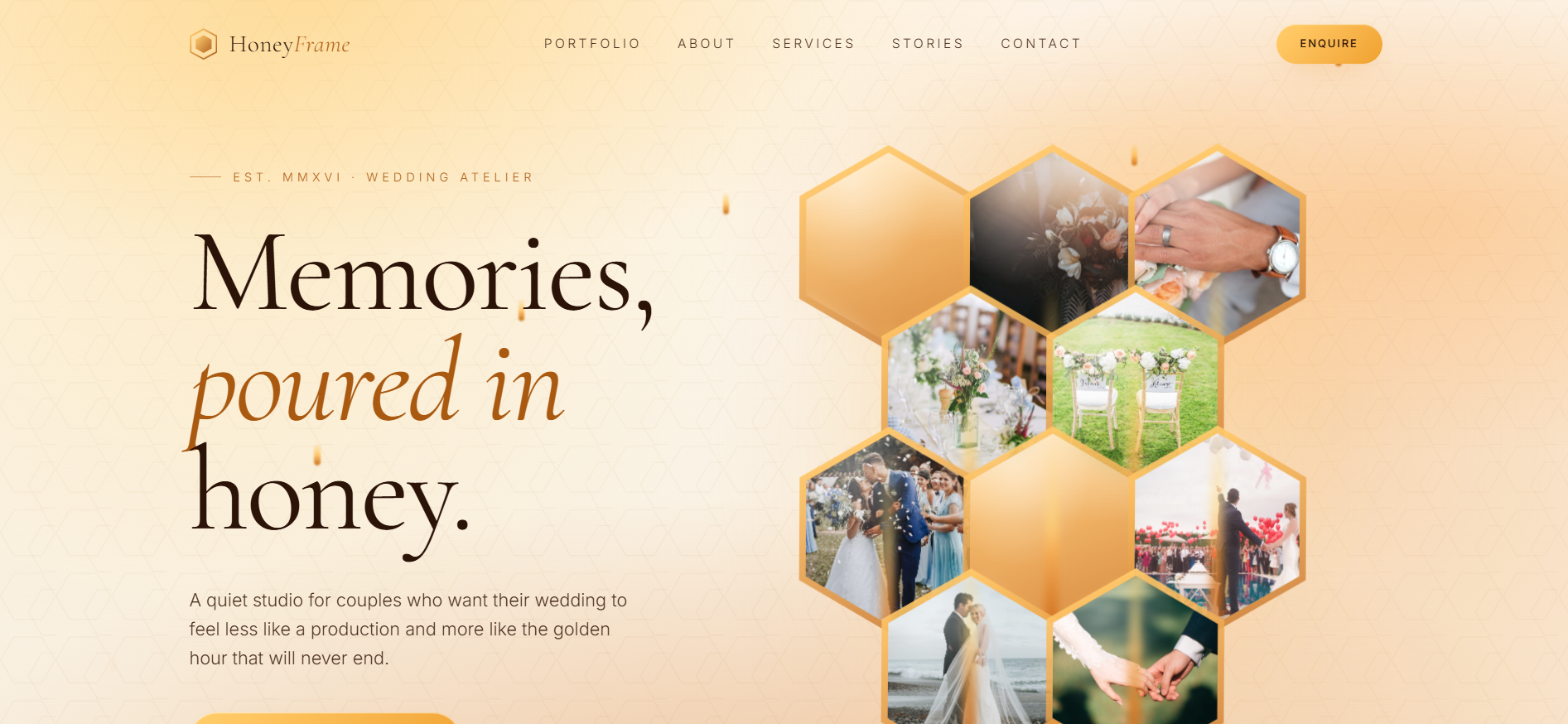 HoneyFrame website preview